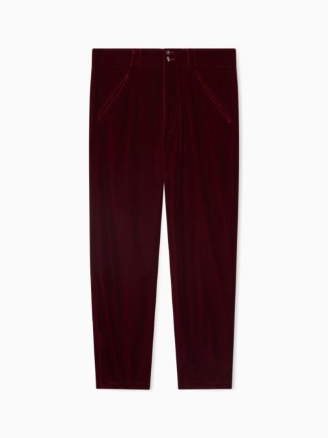 GIORGIO ARMANI VELVET, FLAT-FRONT TROUSERS