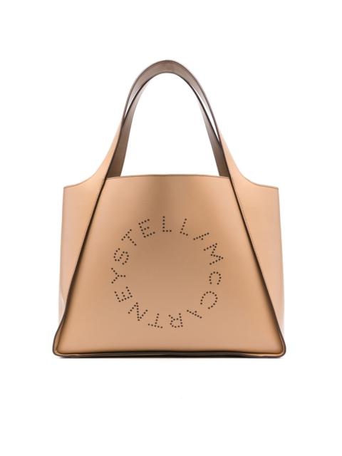 トートバッグ Stella Mccartney Embroidered raffia Stella Logo shopping bag Stella McCartney embroidered-logo Raffia Tote Bag | Neutrals