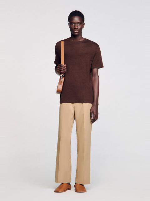 Sandro CERTIFIED LINEN T-SHIRT