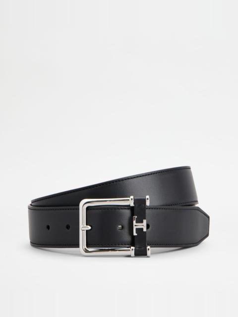 Tod's REVERSIBLE BELT IN LEATHER - BROWN, BLACK
