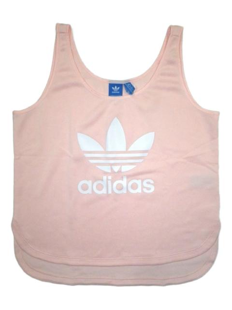 adidas logo-detail curved hem tank top