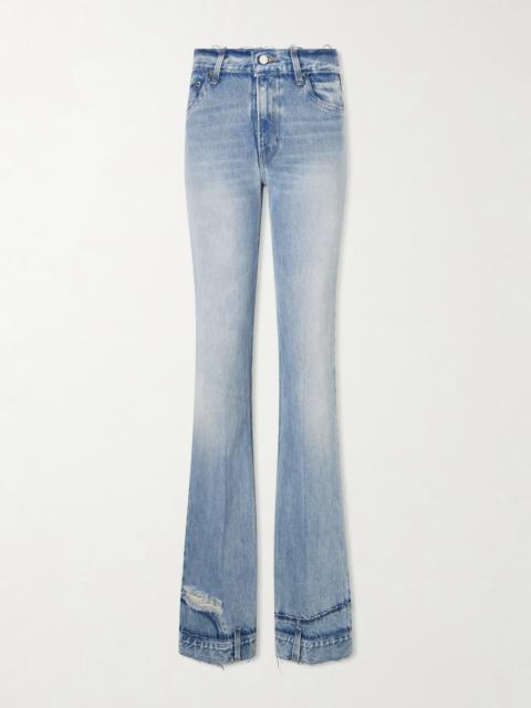 HAIKURE Flora Distressed Mid-rise Flared Jeans