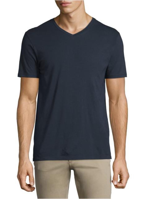 Vince Short-Sleeve V-Neck Jersey T-Shirt, Gray