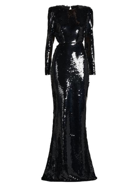 Stella McCartney Women's Sequin Open-Back Gown - Black