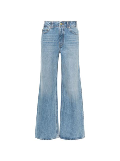 high-rise wide-leg jeans