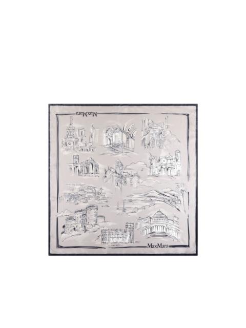 Max Mara logo pocket square