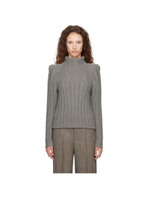 Rick Owens Gray Tower Cropped Con Sweater