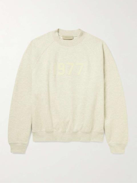 Logo-Flocked Cotton-Blend Jersey Sweatshirt