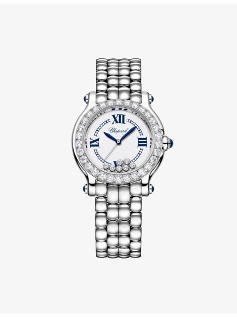 Chopard Happy Sport Lucent Steel And 2.62ct Diamond Quartz Watch 33mm