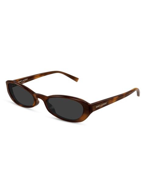 SAINT LAURENT Women's 51MM Oval Sunglasses - Brown Grey