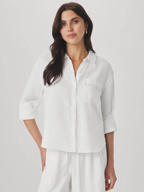 Splendid Stella Linen Trim Button Down