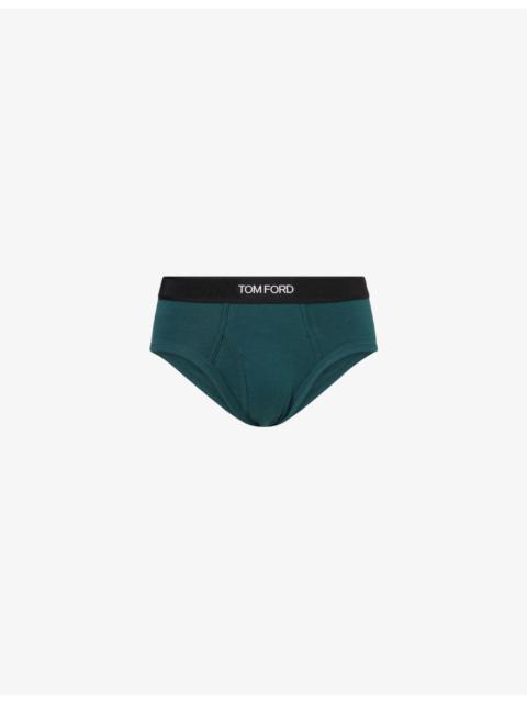 TOM FORD Logo-Waistband Stretch-Cotton Briefs