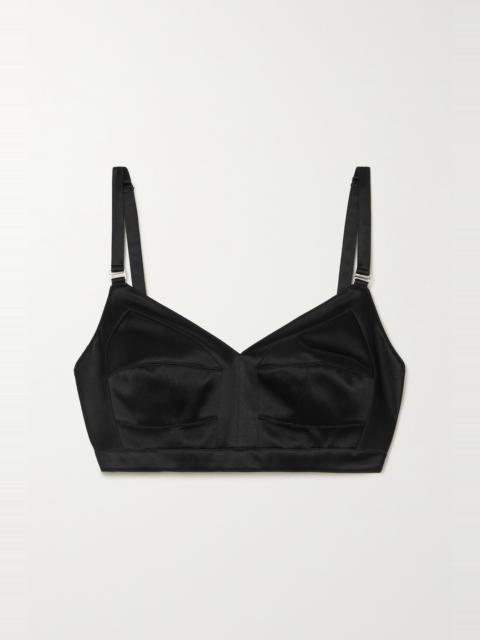 Alexander McQueen Duchesse-silk bralette