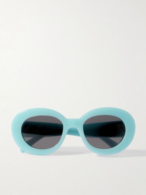 CELINE Oval-Frame Acetate Sunglasses Blue