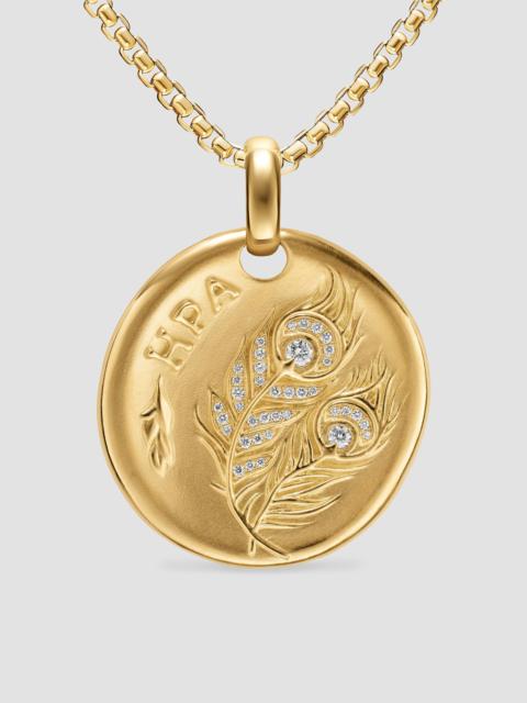 DAVID YURMAN Women's Hera Medallion Amulet in 18K Yellow Gold with Diamonds, 28.3MM - Gold