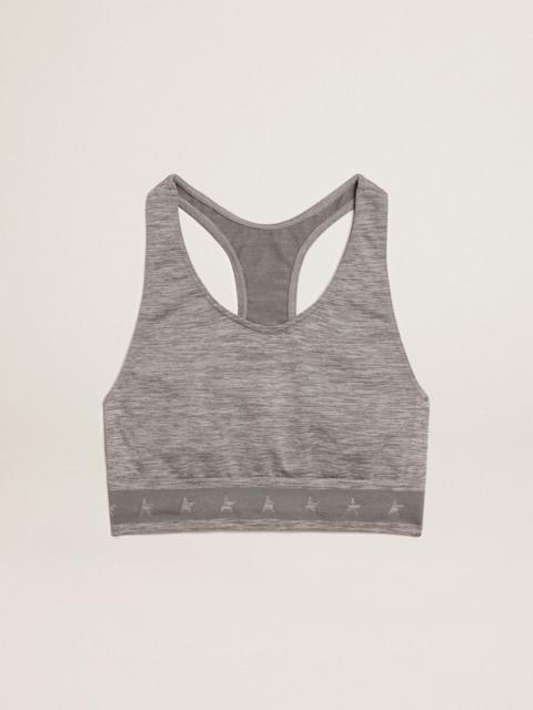 Gray melange athletic top