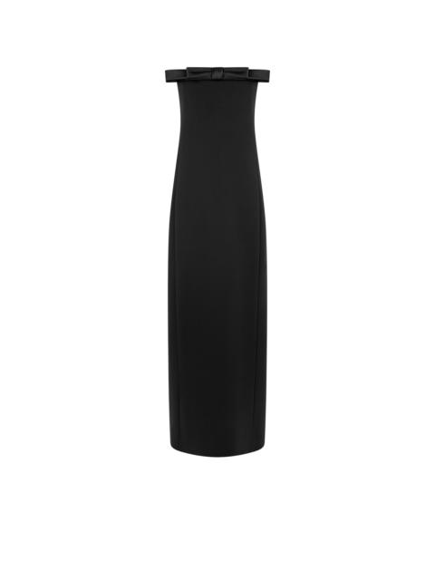 TOM FORD HEAVY CREPE ENVERS SATIN STRAPLESS COCKTAIL DRESS WITH BOW DETAIL