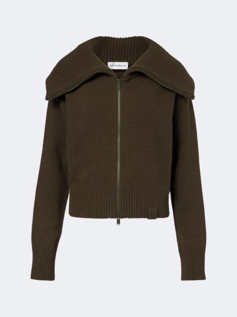 Victoria Beckham Wool-blend zip-up cardigan