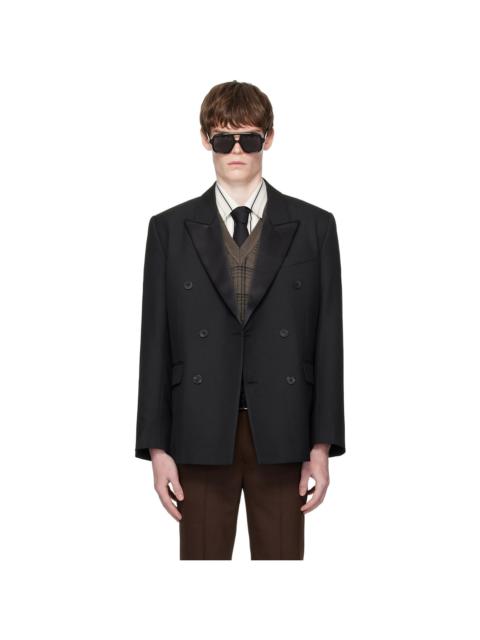 ERNEST W. BAKER Black Double Breasted Tuxedo Blazer