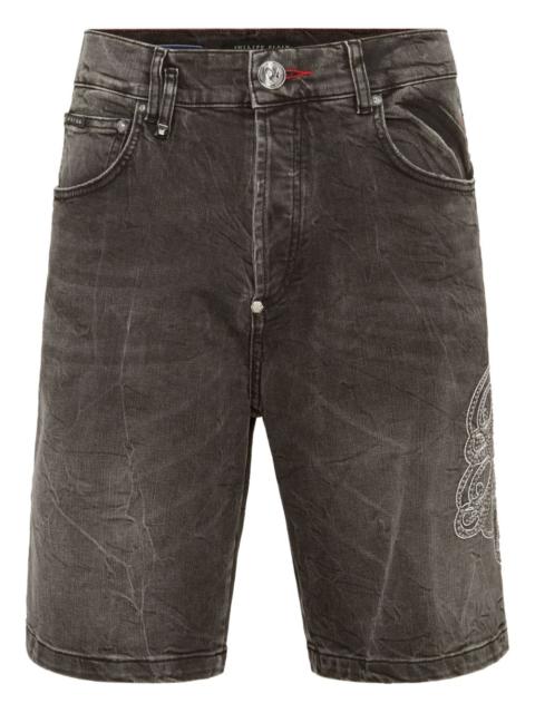 PHILIPP PLEIN knee-length denim shorts