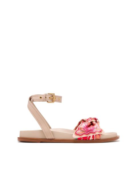 FARM RIO ankle-strap bow flat sandals