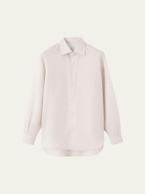Loro Piana Men's Franco Linen and Cotton Sport Shirt