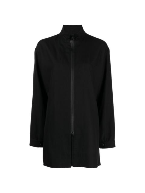 high-neck zip-up jacket