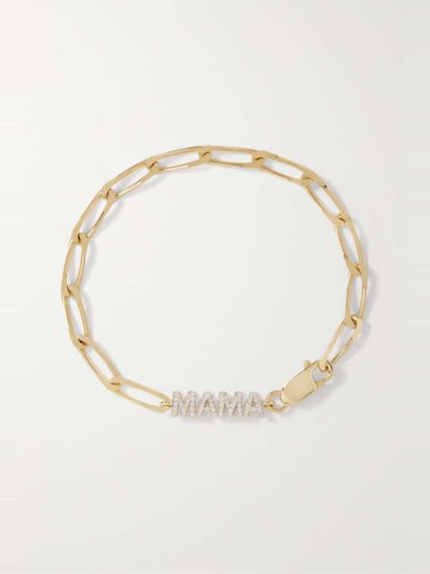 Yvonne Léon Mama 9- and 18-karat gold diamond bracelet Gold
