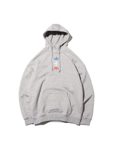 adidas adidas Big Trefoil Hoodie 'Grey Heather Lush Blue' FS7347