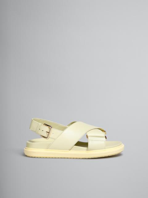 Marni LIGHT YELLOW LEATHER FUSSBETT