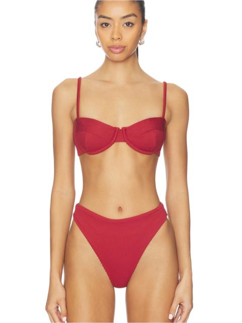 HAIGHT Ribbed Lycra Vintage Bikini Top