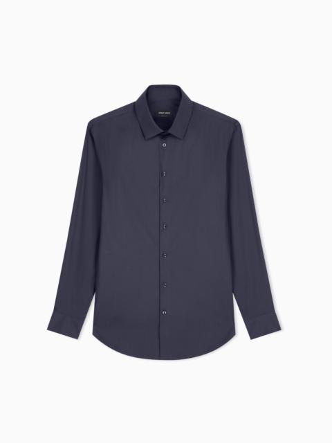 GIORGIO ARMANI Stretch fabric shirt with collar stays