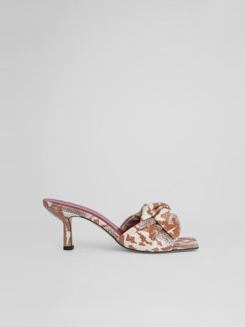 BY FAR Lana Almond Snake Print Leather