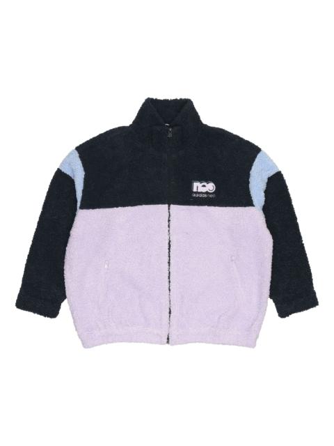 (WMNS) adidas Neo Fleece Jacket 'Purple Black Teal' GU0838