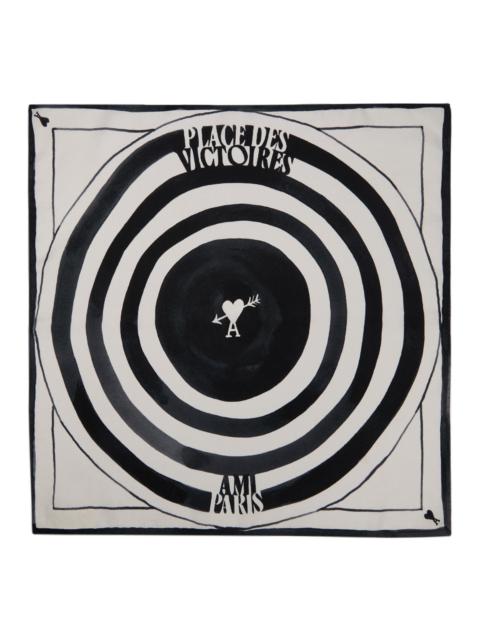 AMI Paris Men's Place Des Victoires Silk Scarf - Noir