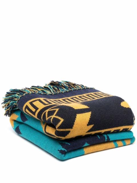 Icon jacquard-knit blanket