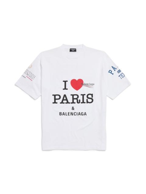BALENCIAGA Overlayer Political Campaign T-shirt Large Fit in White/black