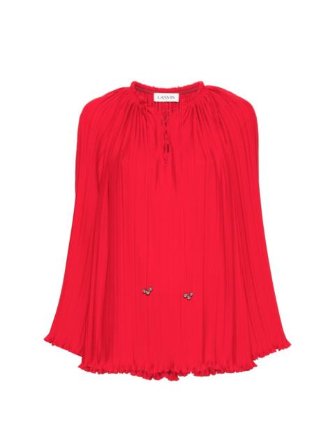 Lanvin gathered plissÃ© blouse