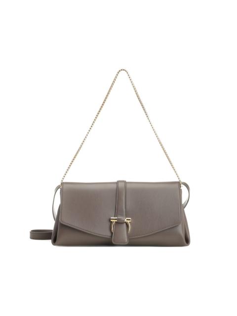 chain-strap flap shoulder bag