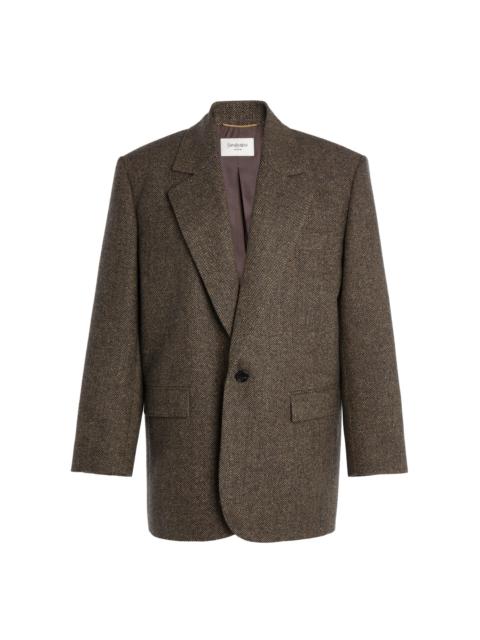 SAINT LAURENT Virgin Wool Blazer grey