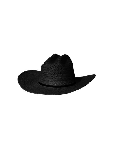 Janessa Leoné Aiden Western Straw Fedora black