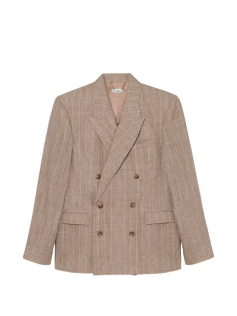 SIMKHAI Lucas striped double-breasted blazer