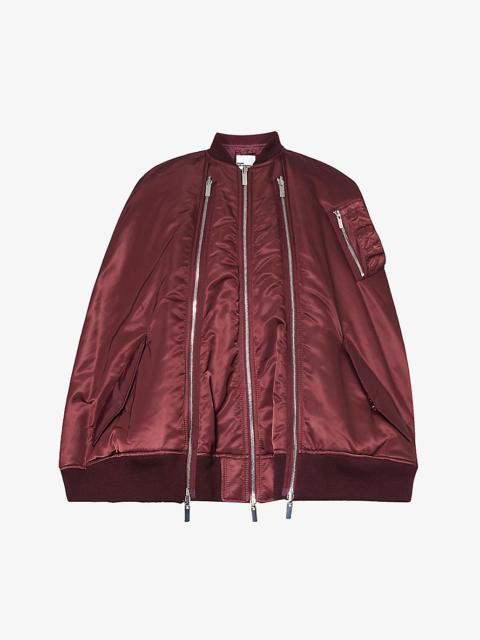 Noir Kei Ninomiya Cape-design regular-fit shell jacket