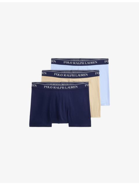 Polo Ralph Lauren Branded Set of Three Stretch-Cotton Boxers