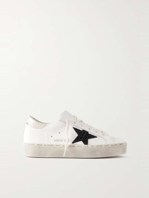 Golden Goose Hi Star distressed leather sneakers