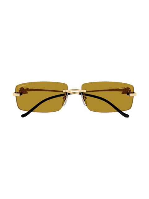 Cartier Men's Panthère Classic 58MM Rectangular Sunglasses - Gold