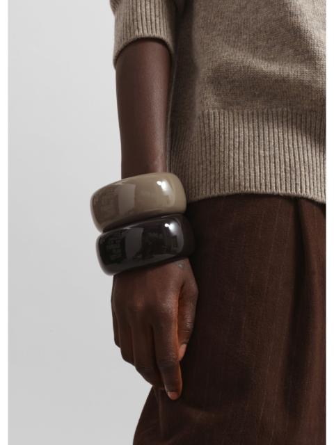 The Frankie Shop TFS Glossy Bangle - Dark Brown