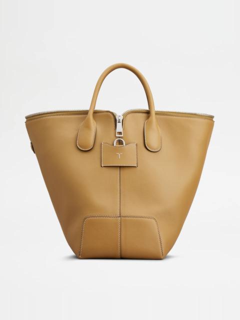 Tod's TOD'S DI BAG SWING IN LEATHER MEDIUM - BROWN
