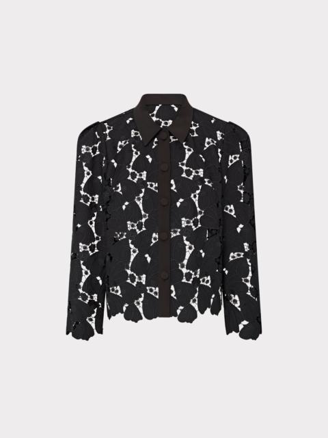 MILLY June Embroidered Lace Top