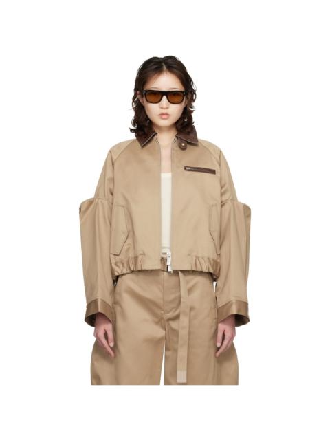 sacai Beige Cotton Chino Jacket